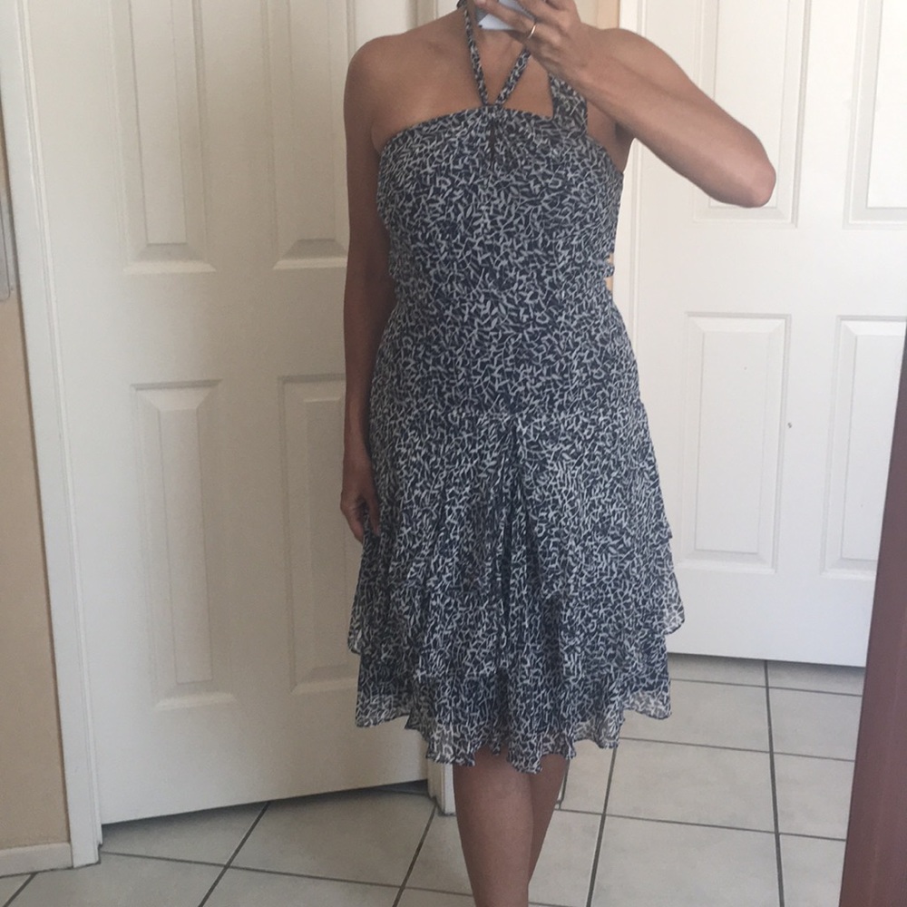 Ann Taylor silk halter dress